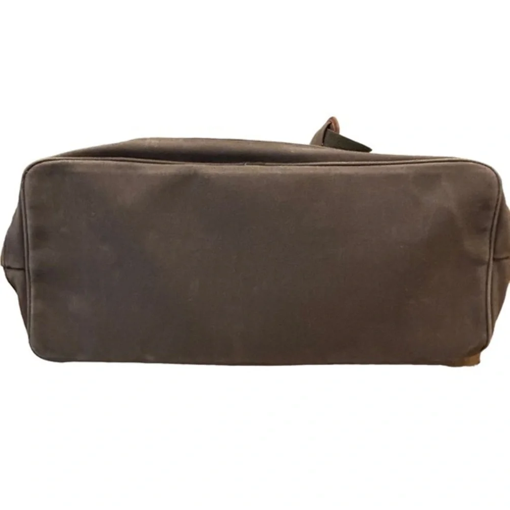 Vintage HIGH SIERRA Mens Brown Green Canvas Leather Flight Large Duffel‎ Bag
